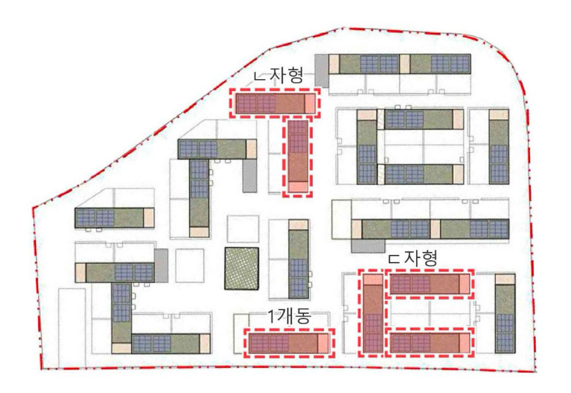 특화계획 건축물 배치 예시도